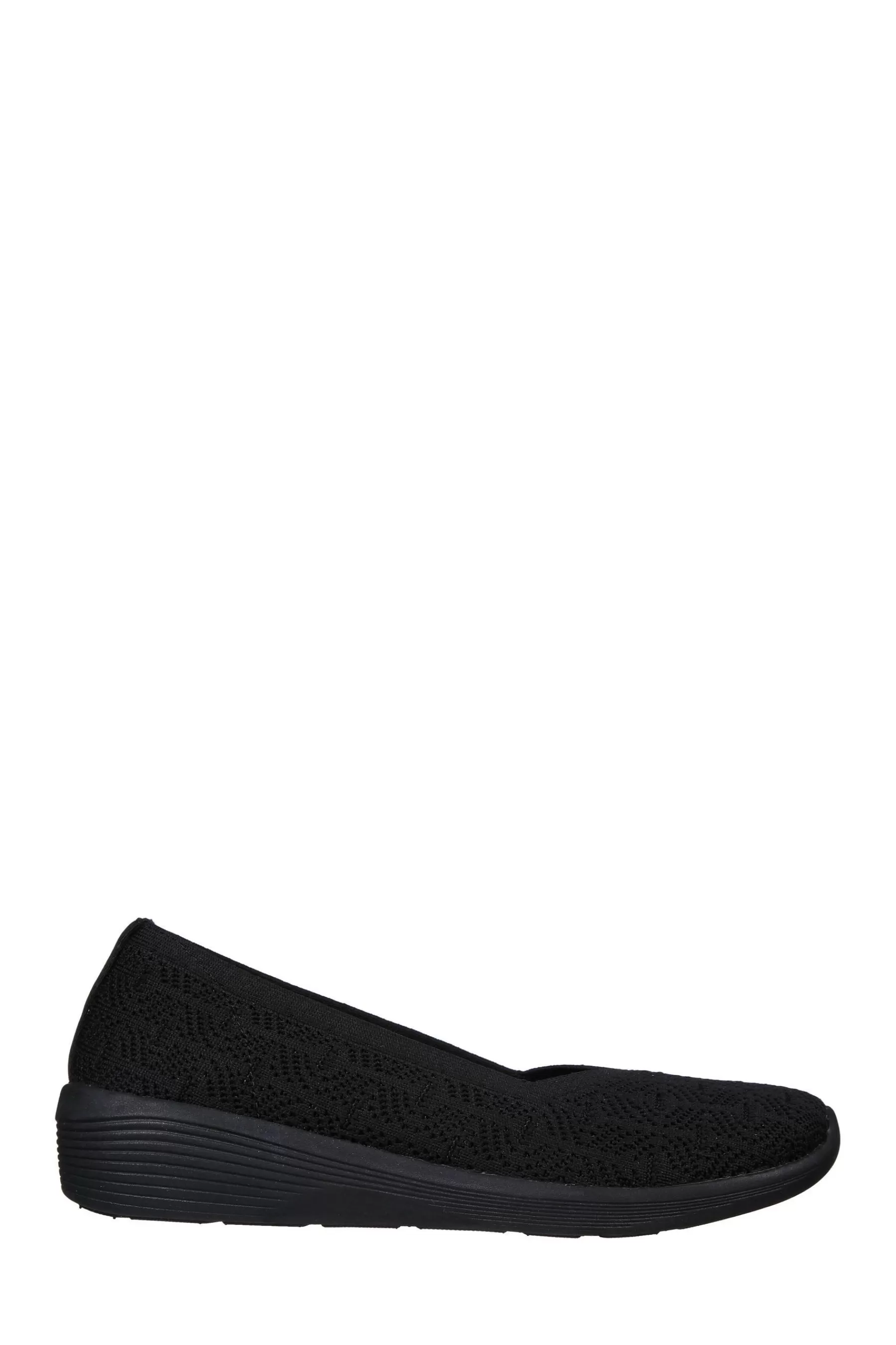 Skechers Flat- Arya For-Real Womens Shoes Black