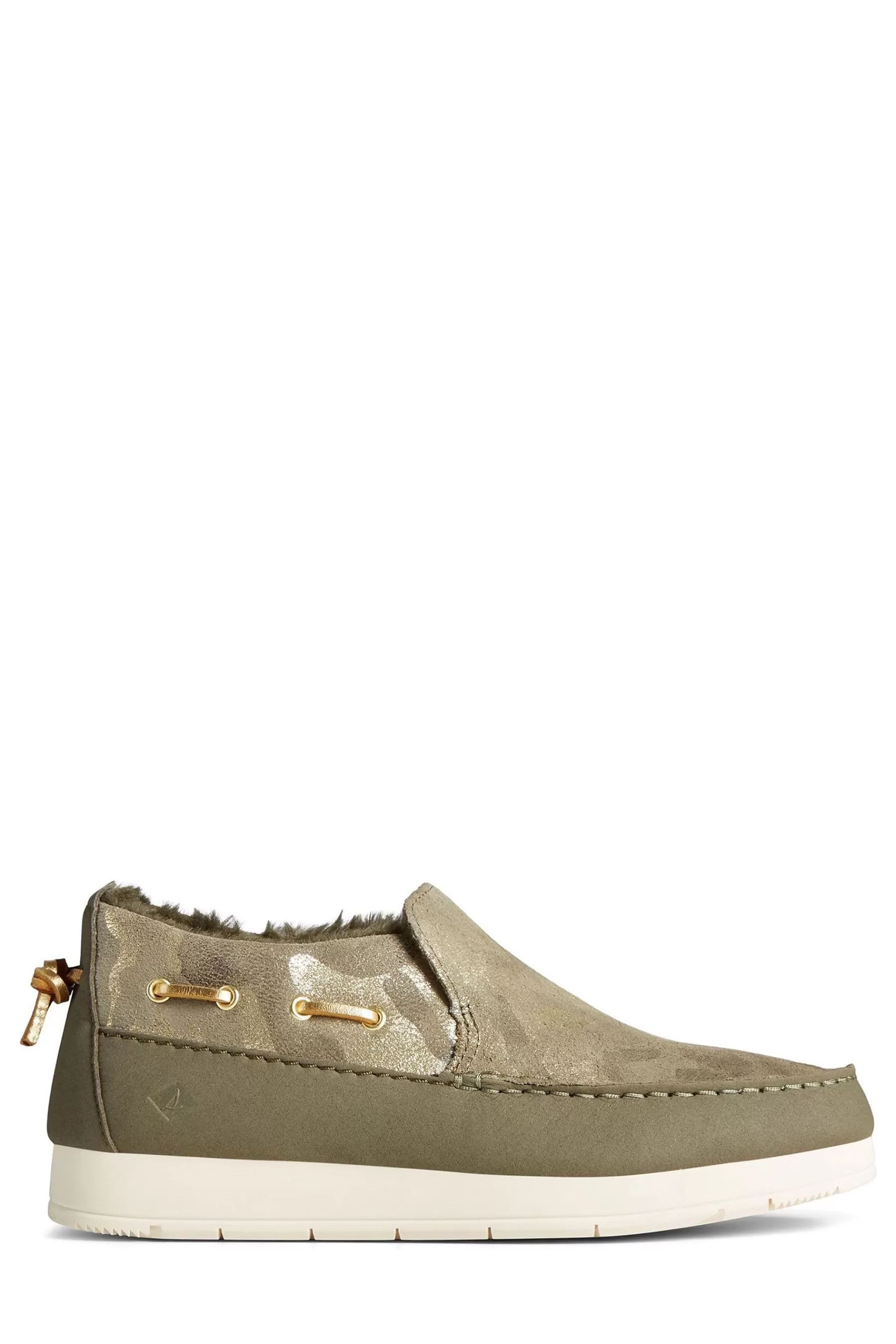 Sperry Flat- Moc-Sider Metallic Shoes Green