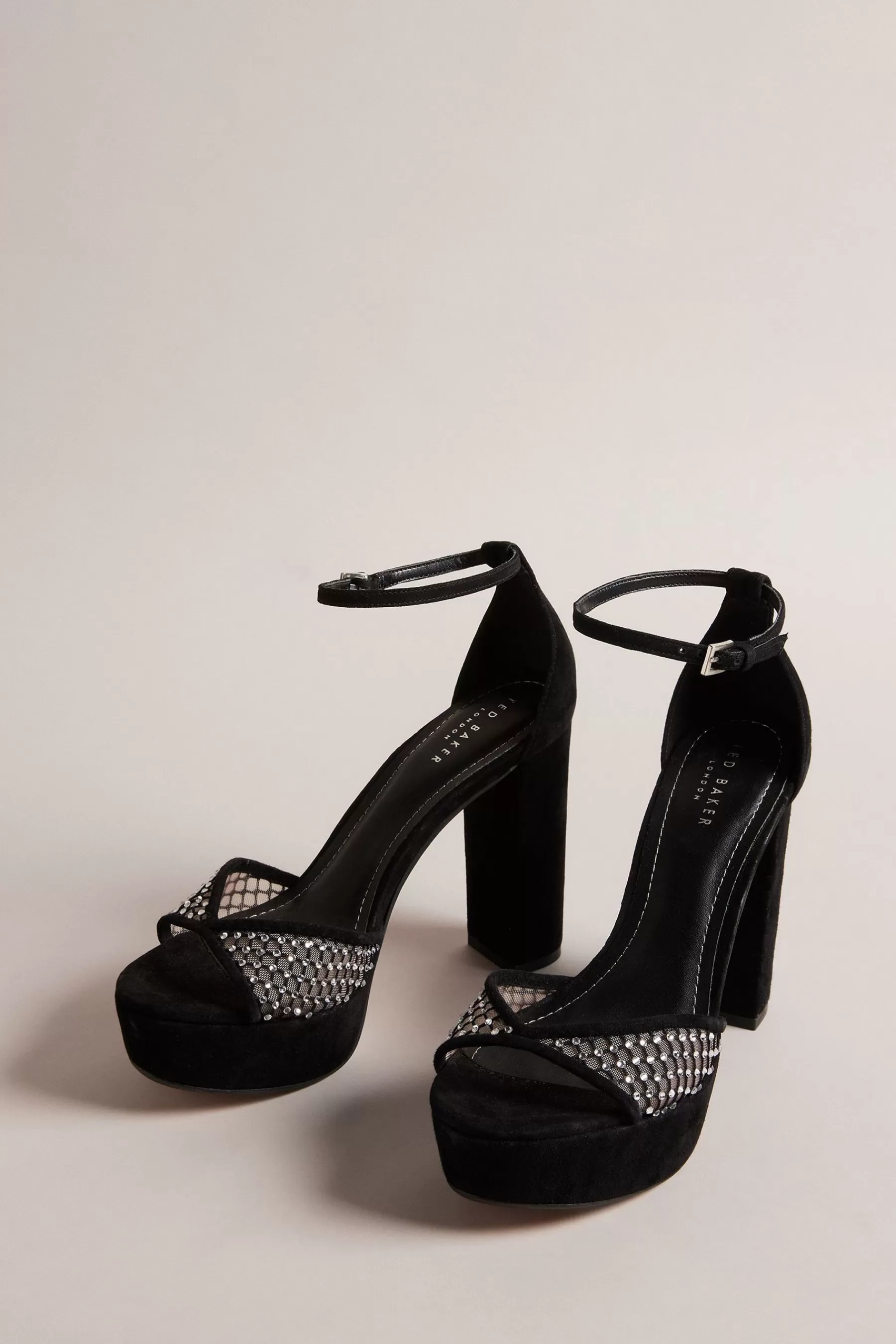 Ted Baker Sandals | Bexins Crystal Mesh 100Mm Platform Sandals Black