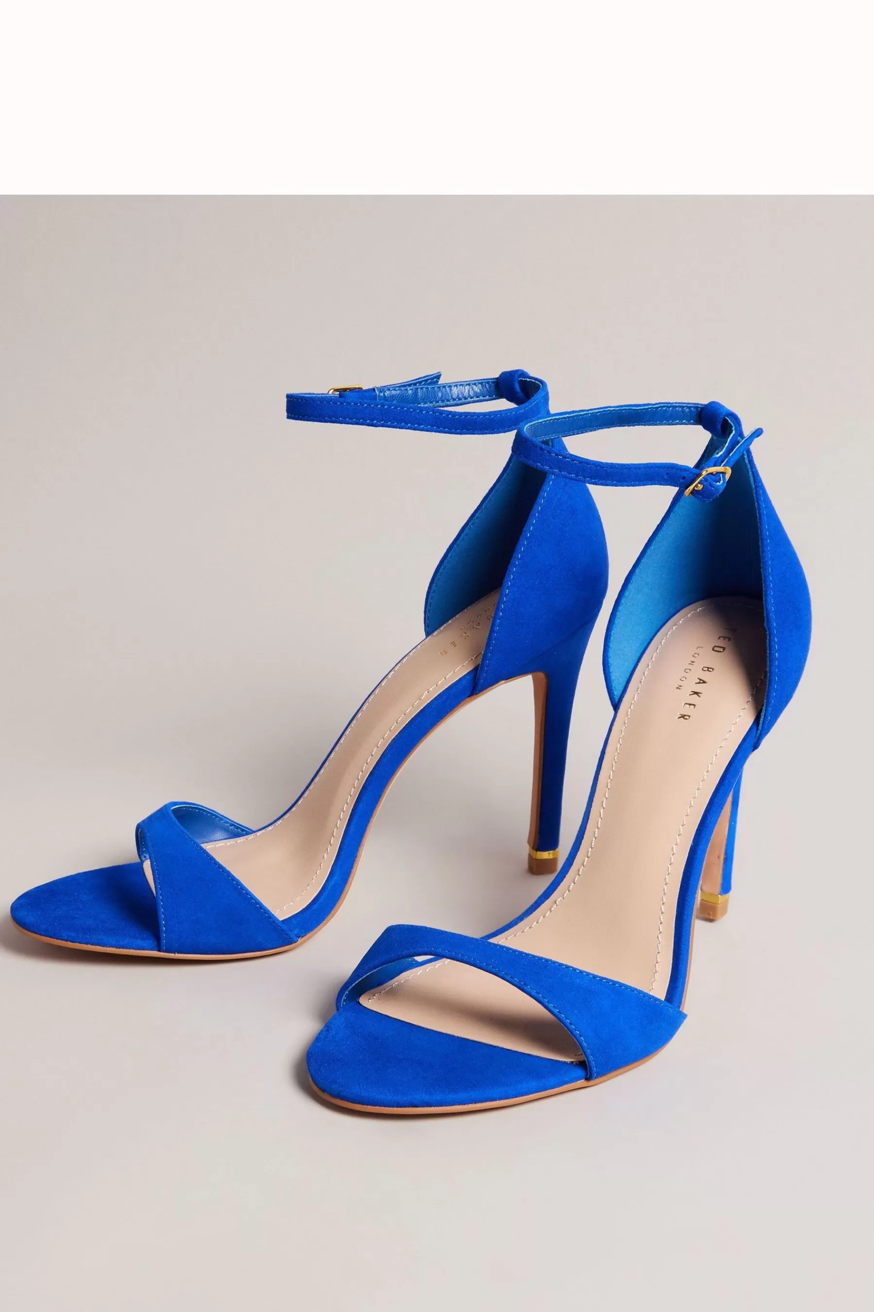 Ted Baker Heels | Helmias Ankle Strap Suede Sandals Blue