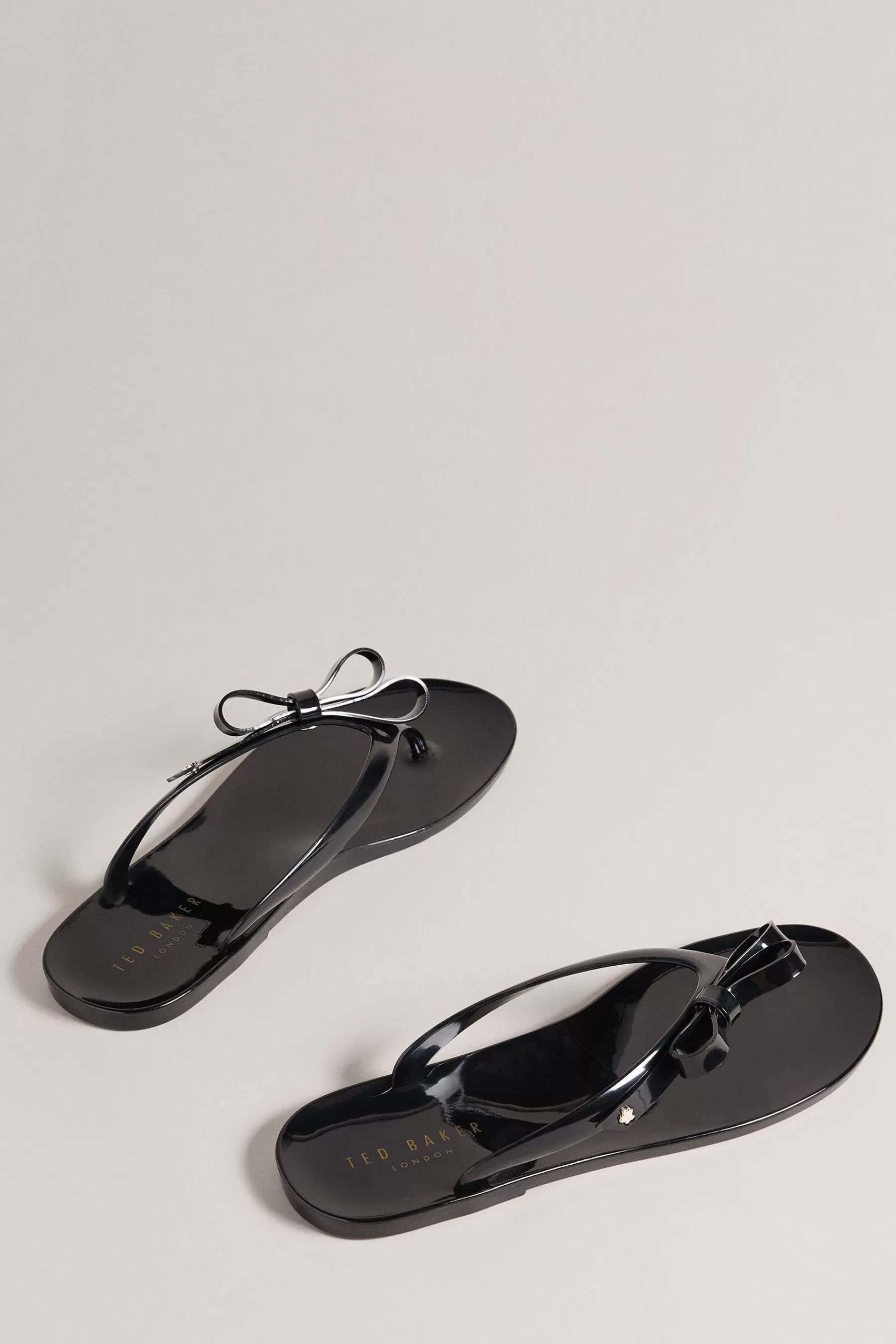 Ted Baker Sandals- Jassey Bow Flip Flops Black