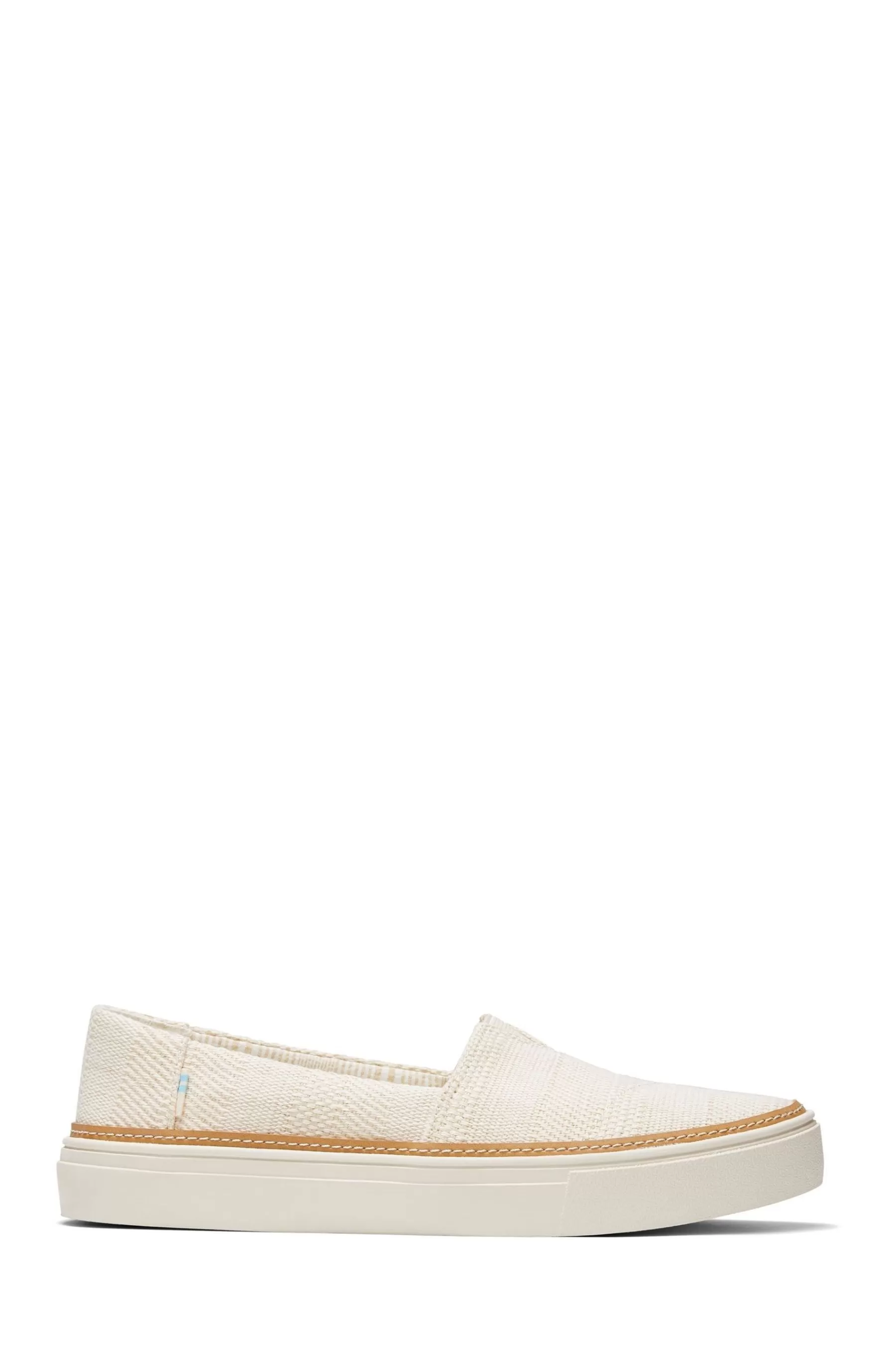 Toms Flat- Parker Woven Slip-Ons Cream