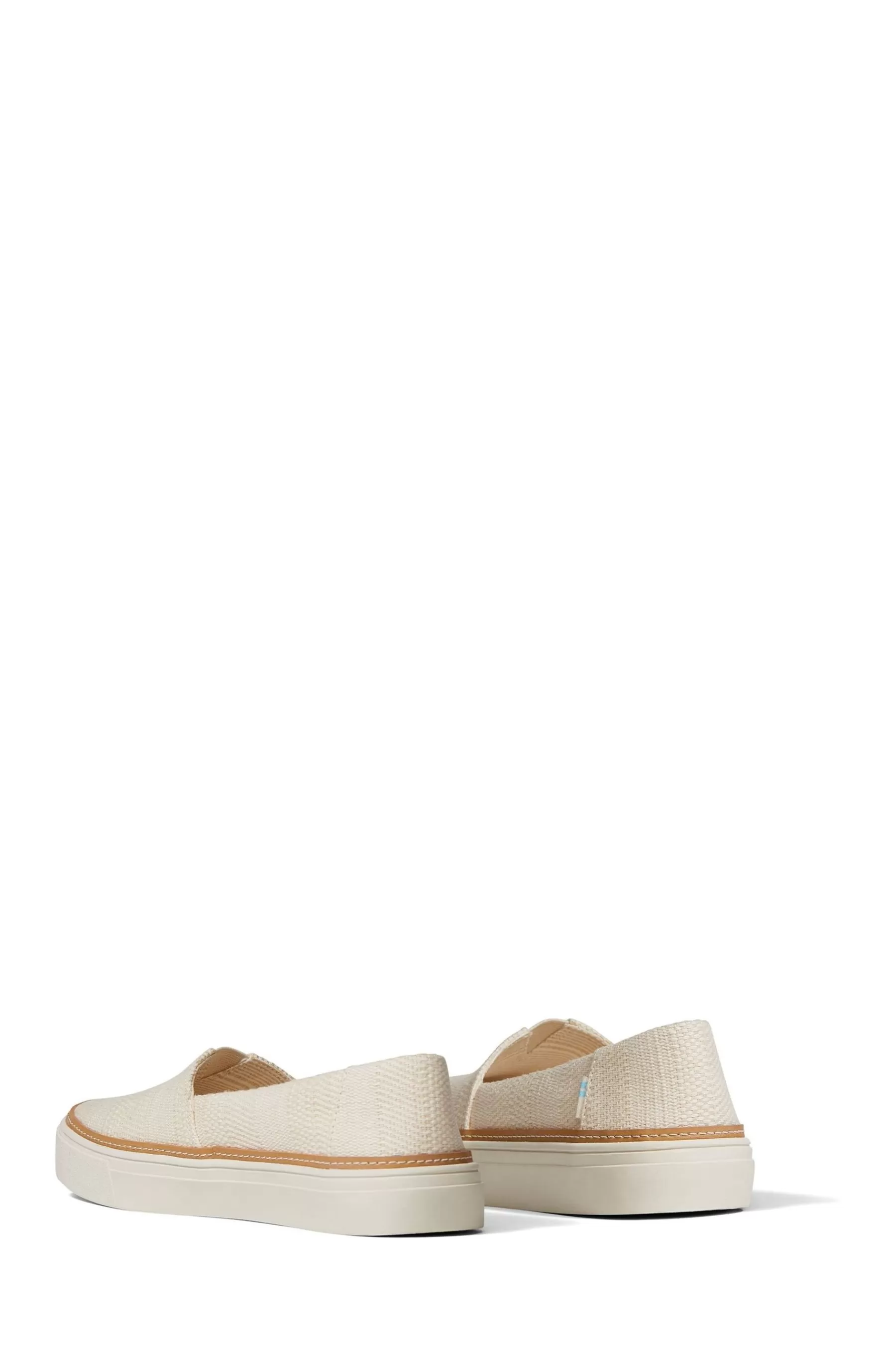 Toms Flat- Parker Woven Slip-Ons Cream