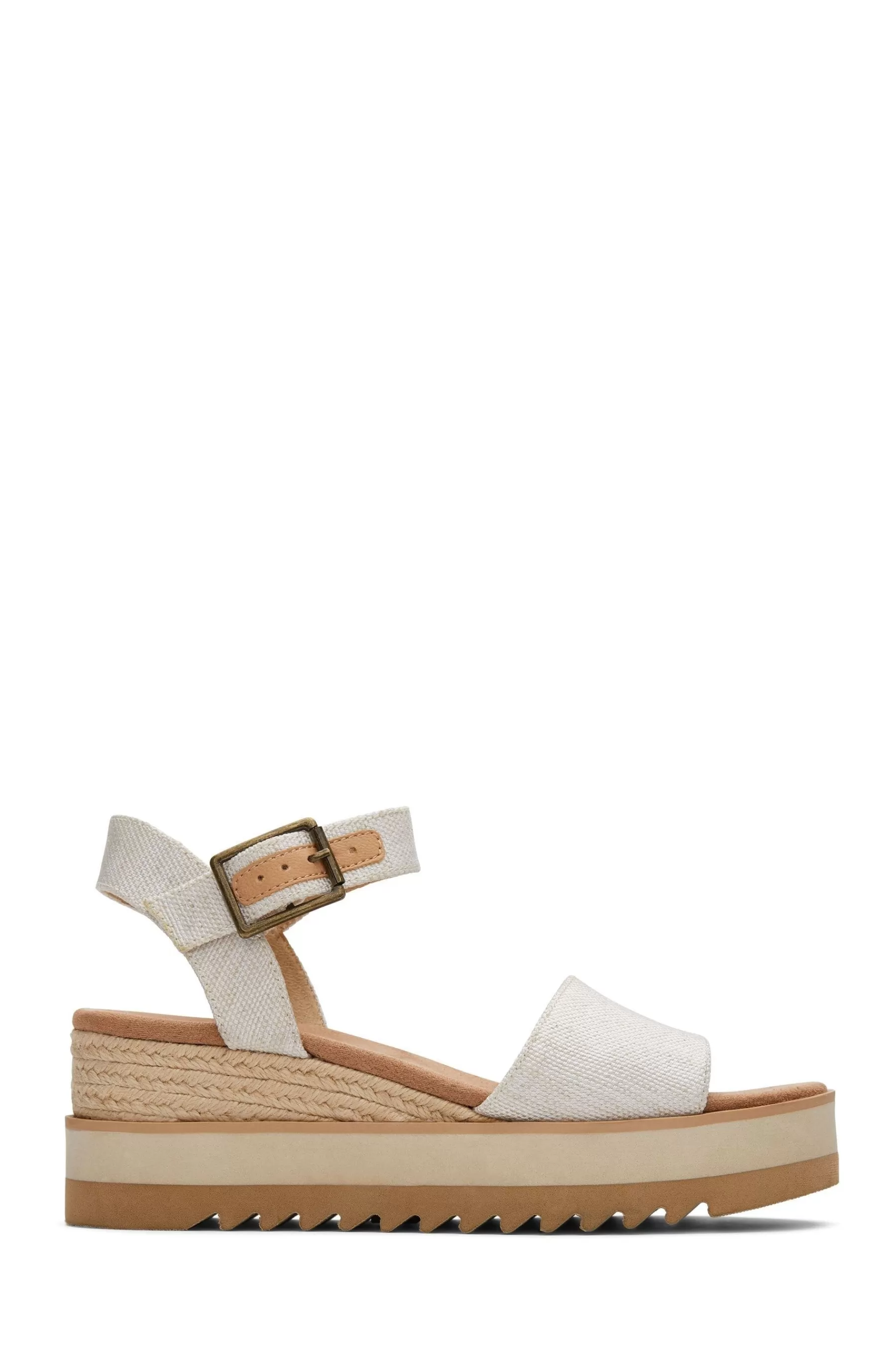 Toms Sandals- Vegan Diana Wedge Sandals Natural Yarn Dye