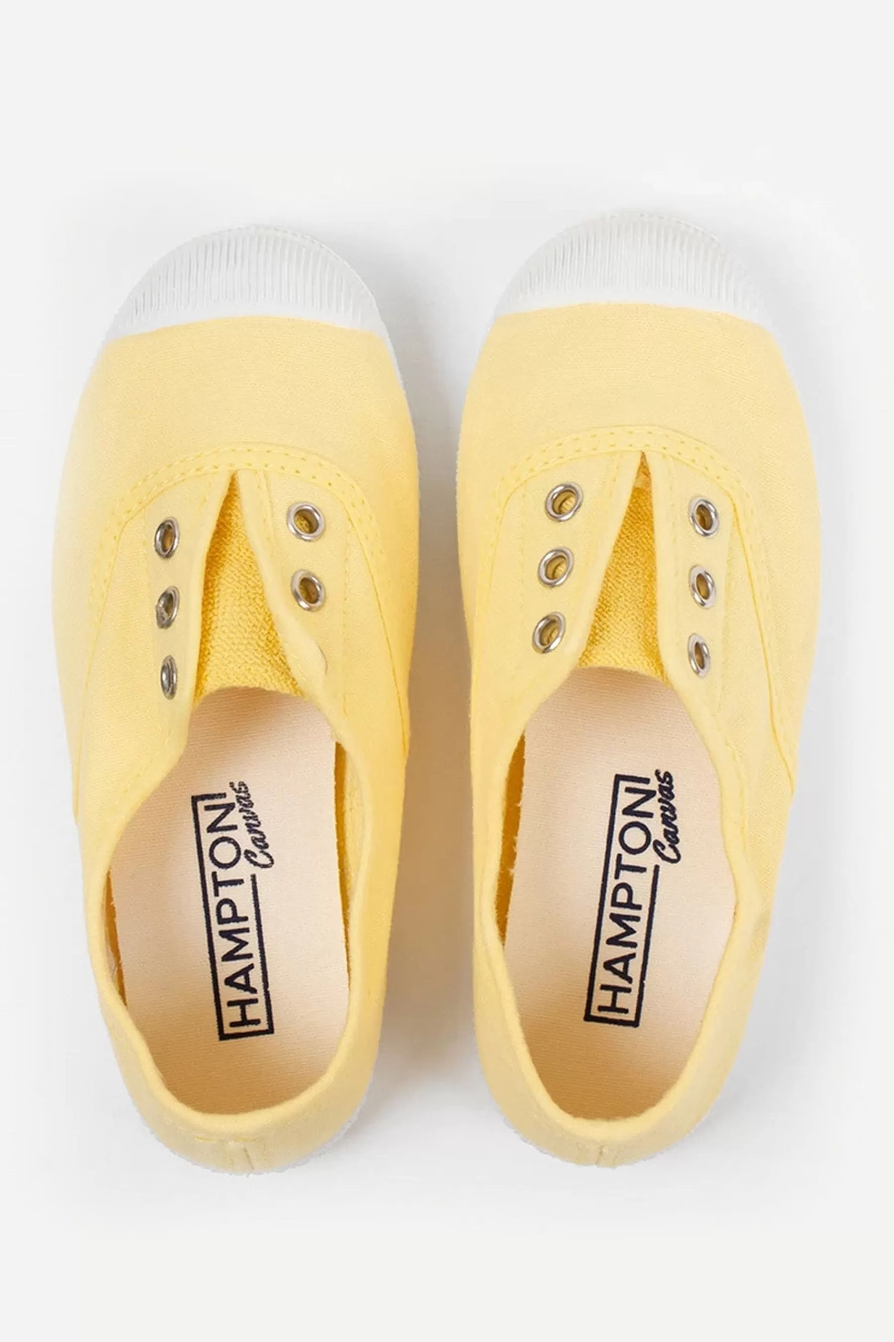 Trotters London Flat- Lemon Plum Canvas Shoes Yellow