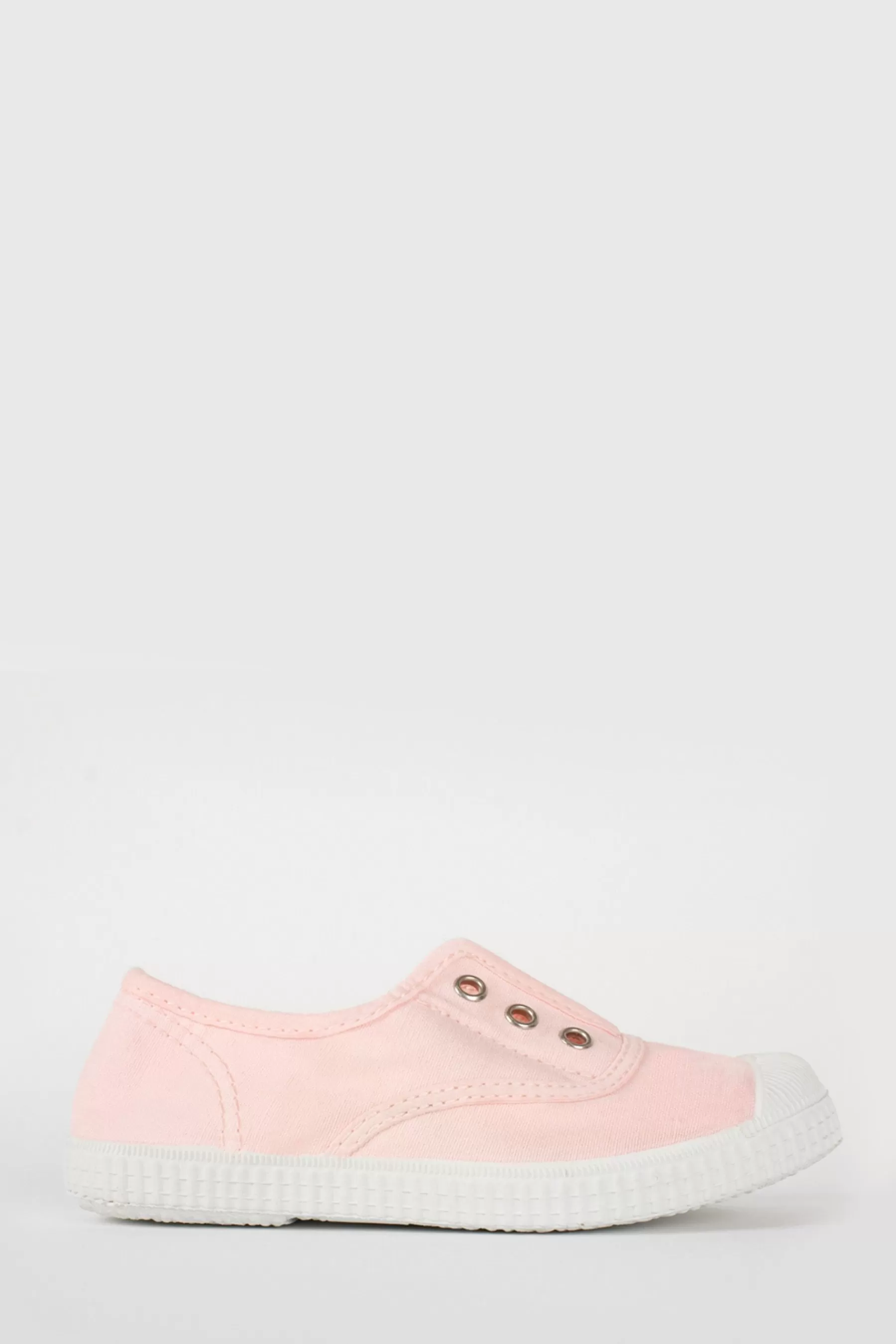 Trotters London Flat | Plum Canvas Shoes Pink