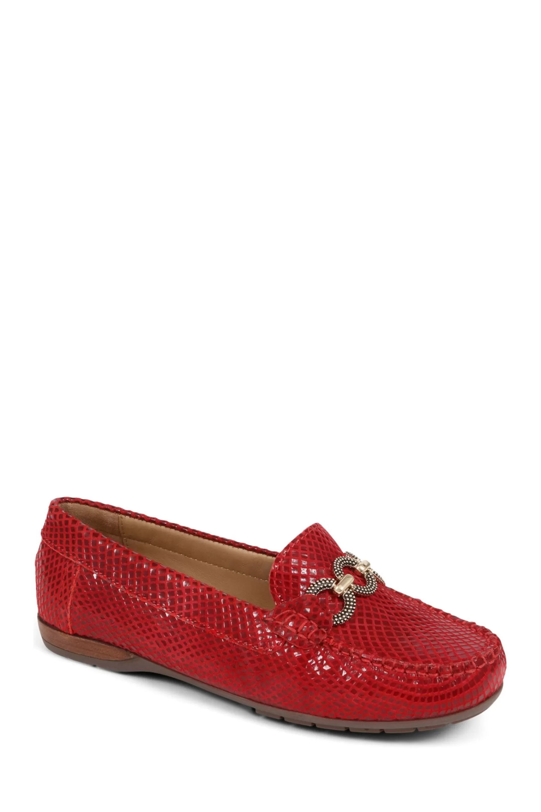 Van Dal Flat- Leather Loafers Red