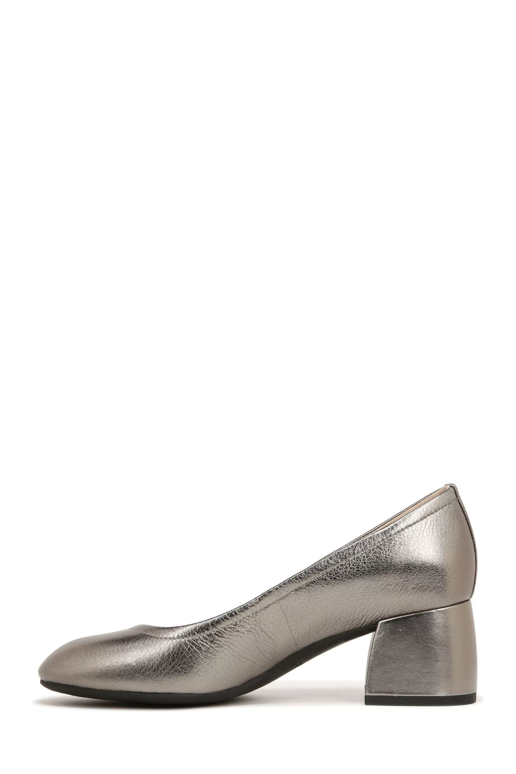 Vionic Heels | Carmel Metallic Leather Court Shoes Grey