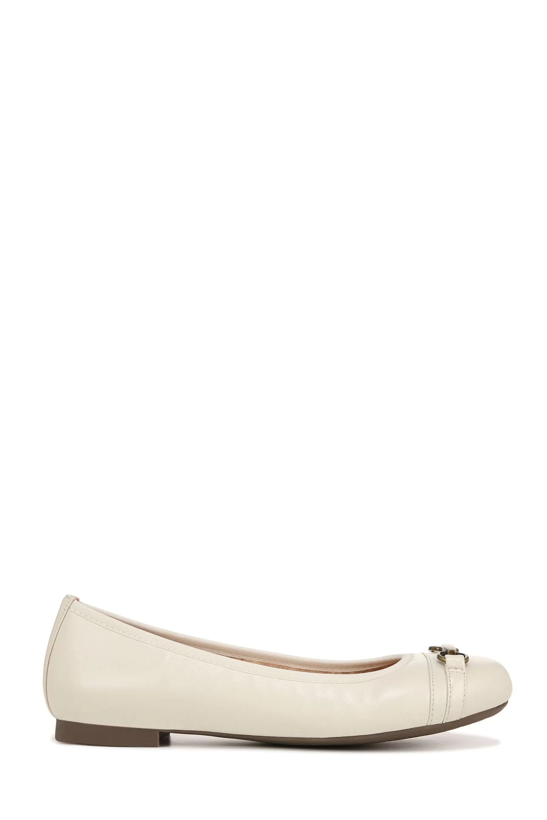 Vionic Flat- Delanie Leather Ballerinas Cream