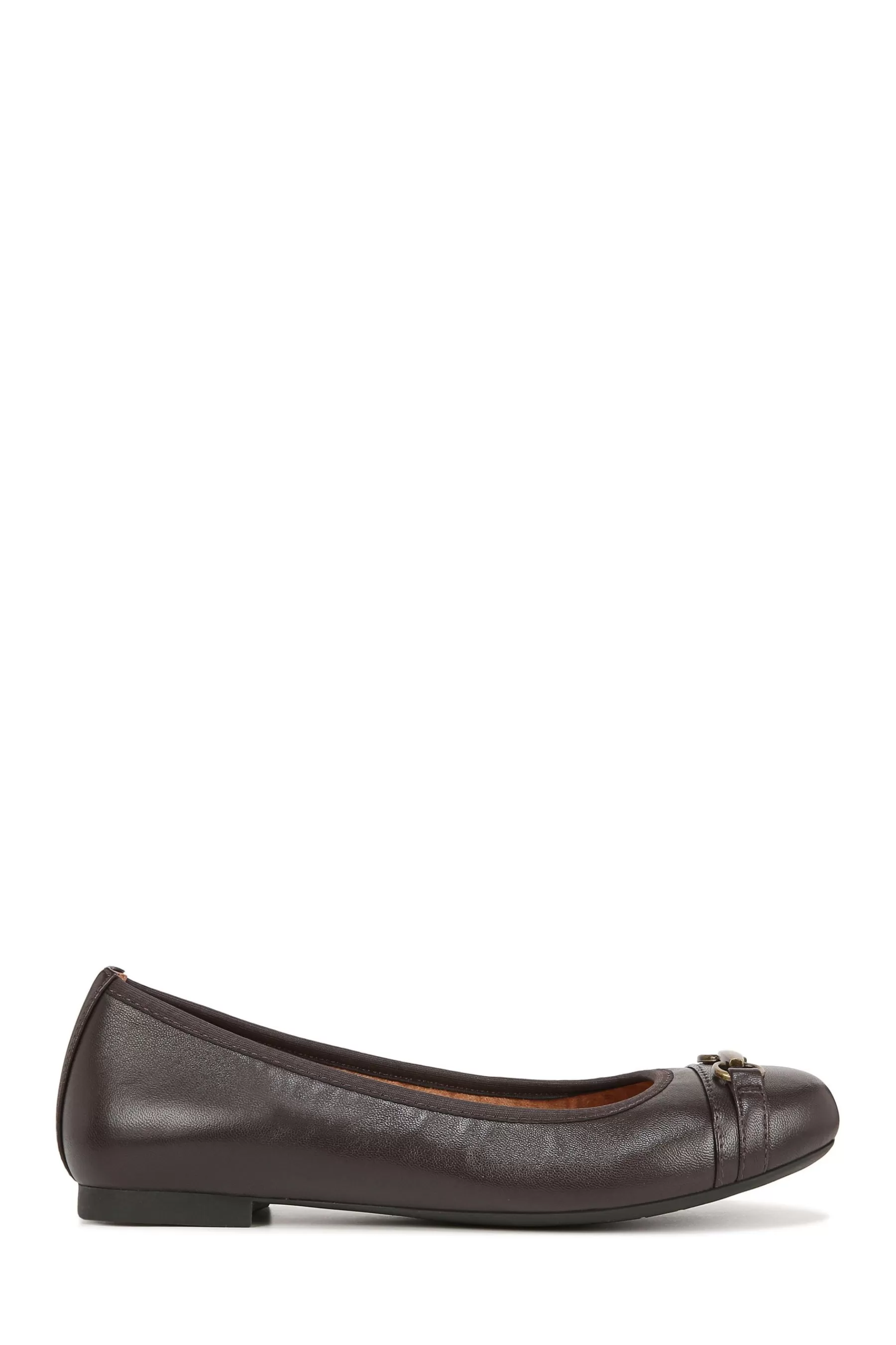 Vionic Flat- Delanie Leather Ballerinas Brown