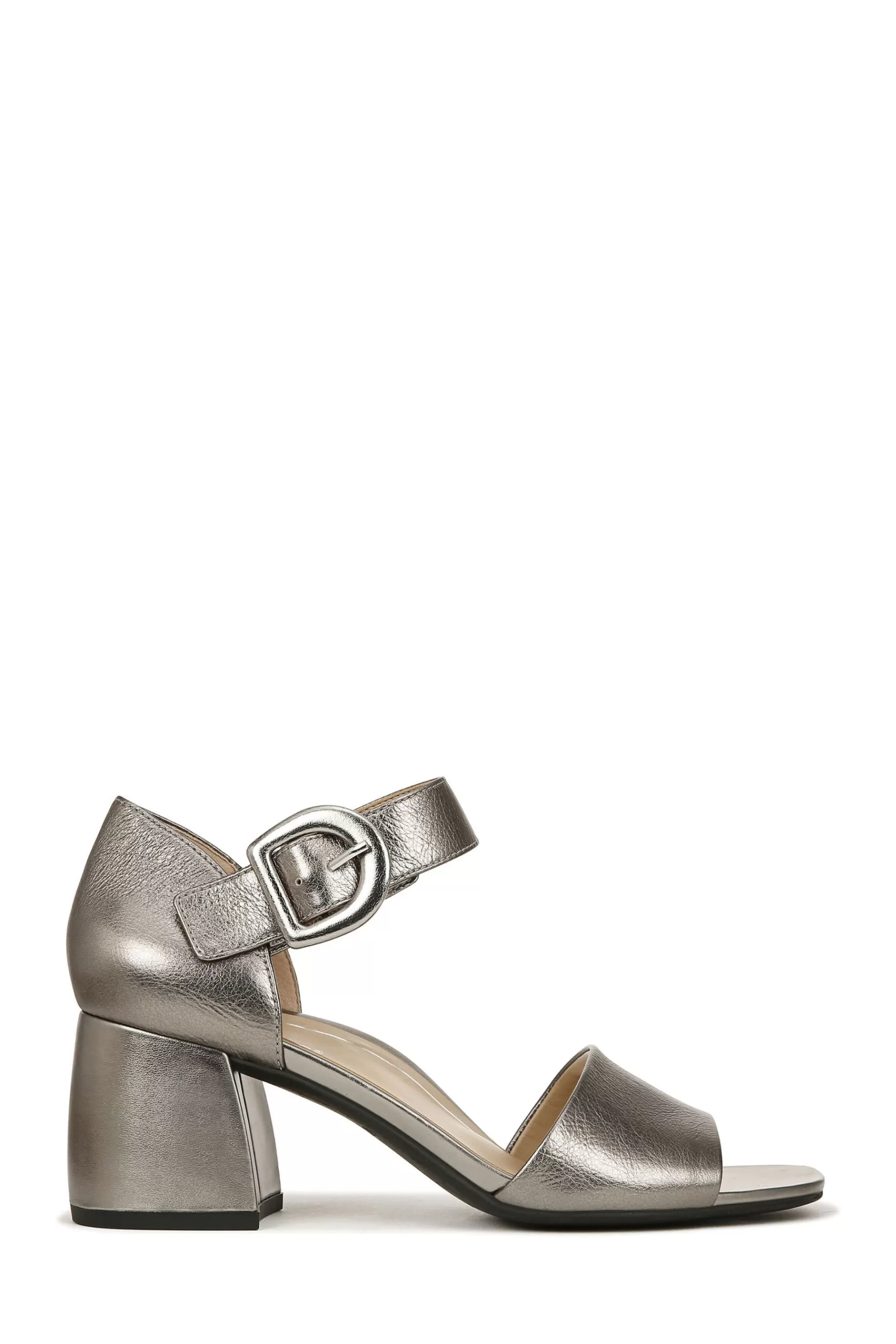 Vionic Sandals- Leather Chardonnay Heeled Sandals Grey