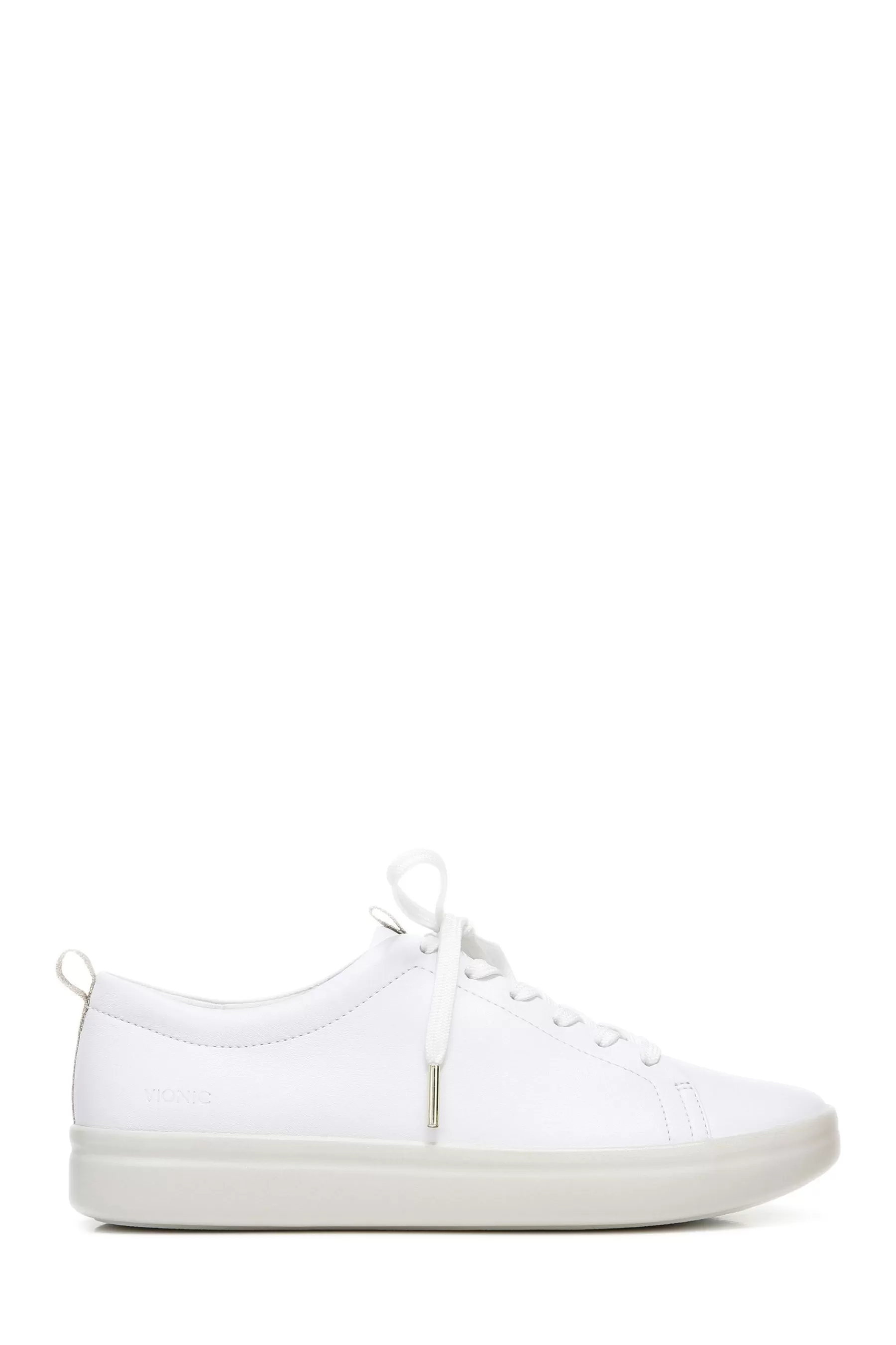 Vionic Flat- Paisley Lace Up Shoes White