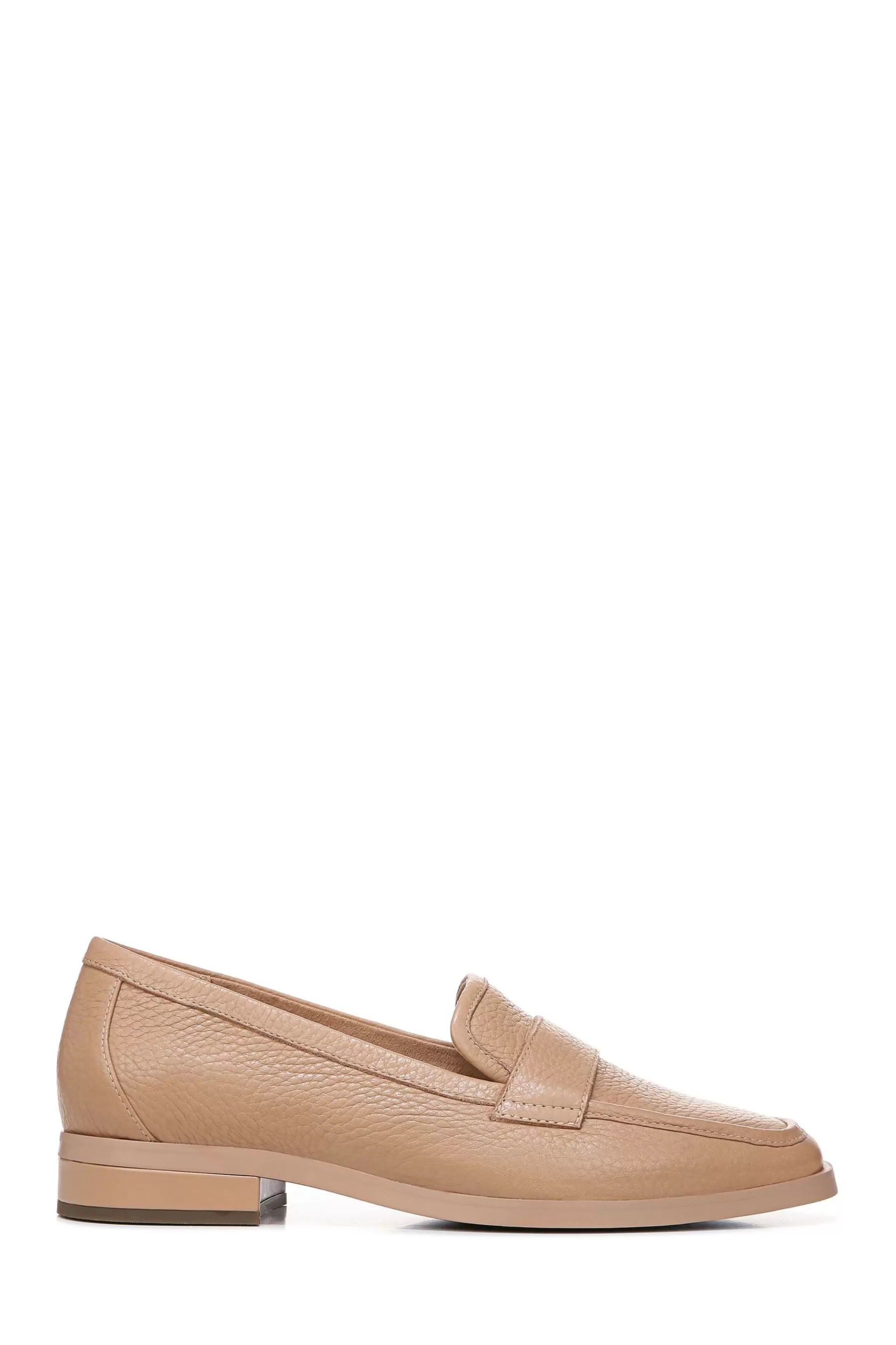 Vionic Flat- Sellah Tumbled Leather Slip On Shoes Nude