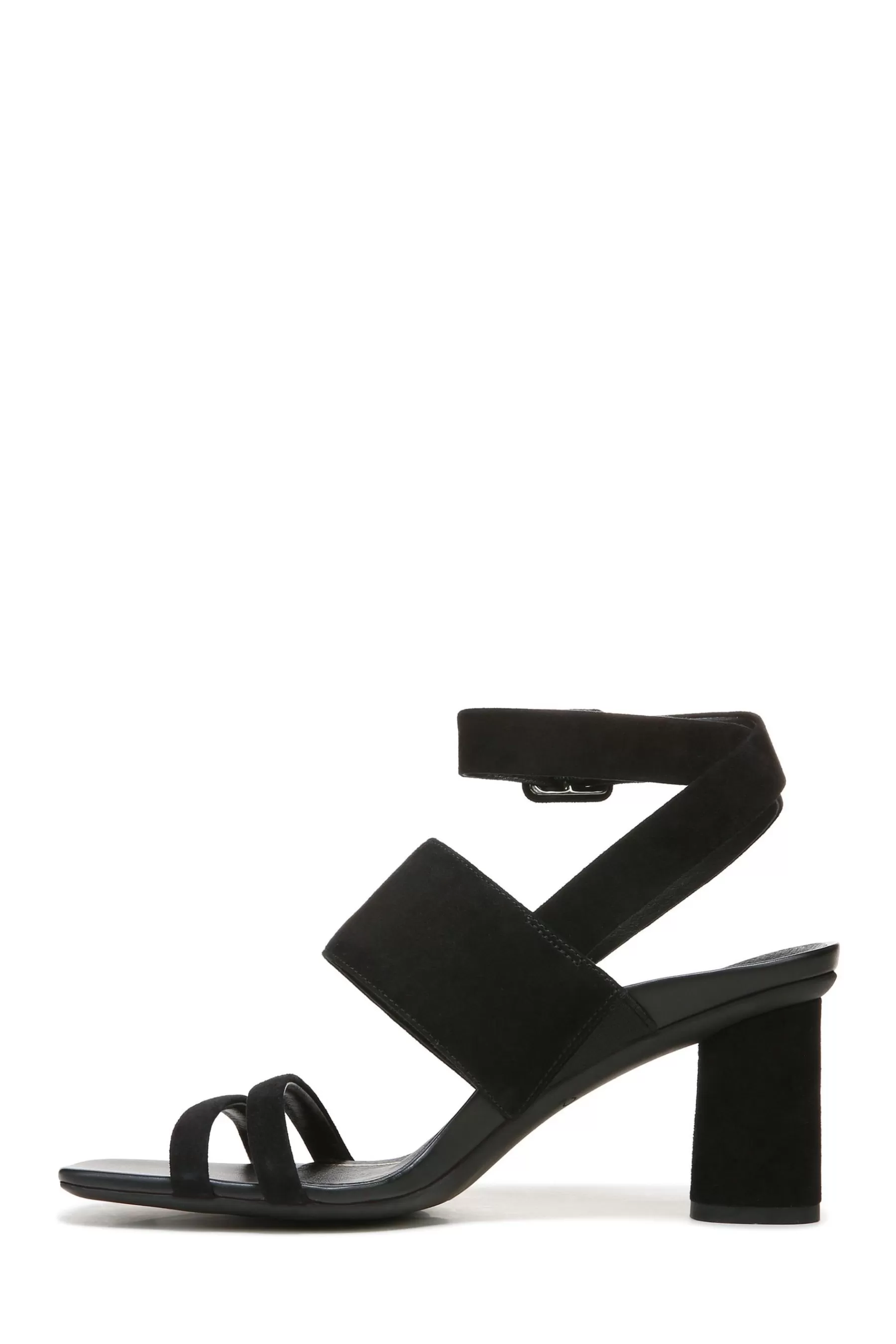 Vionic Sandals- Suede Yasmin Heeled Sandals Black