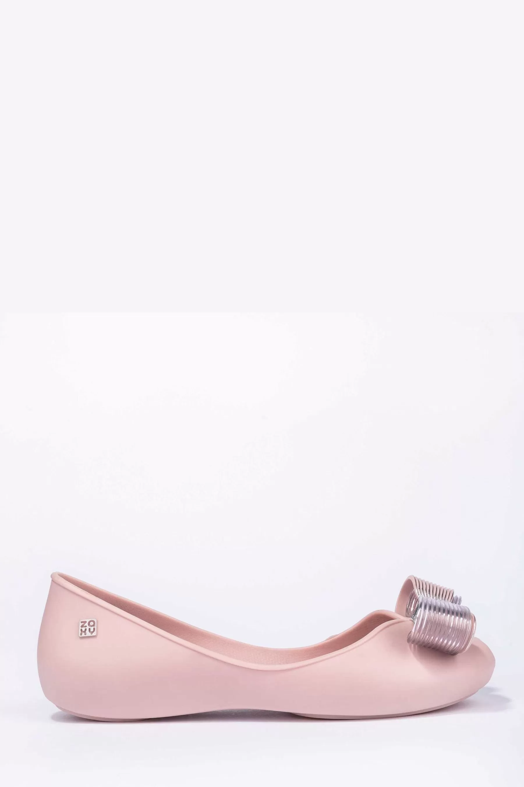 Zaxy Flat- Gracious Ribbon Blush Shoes Pink